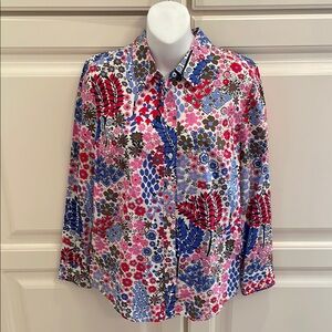 Talbots Floral Button-Up Shirt sz M